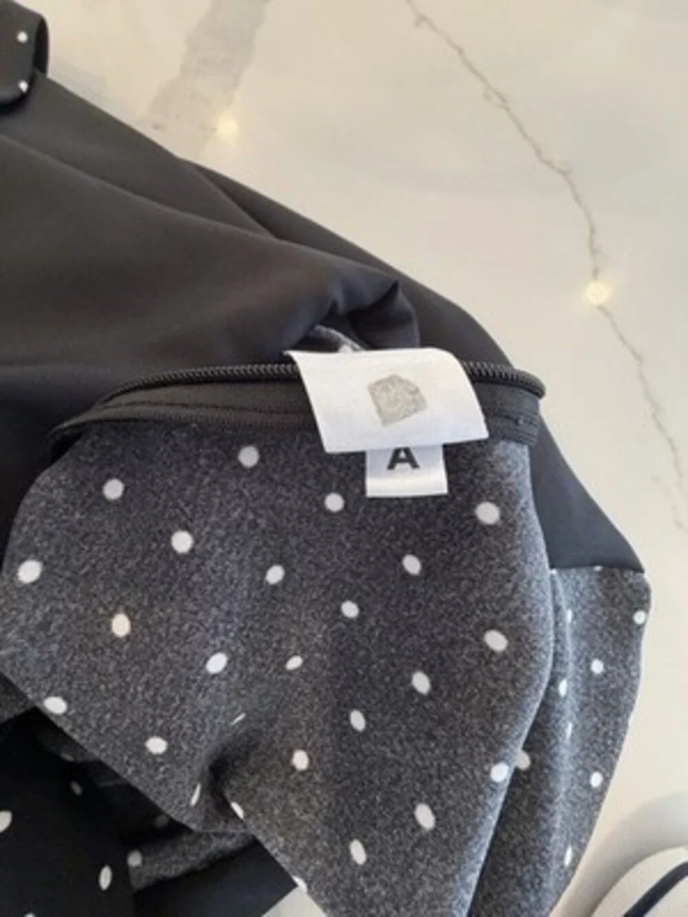 LOFT Black/White Polka Dot Wait Tie Faux Wrap 3/4 Sleeve Mini Skater Dress, Sz 8 - Picture 7 of 16